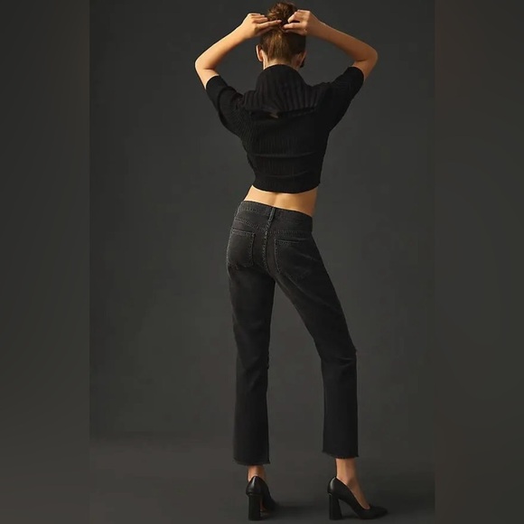 Bella Dahl NWT Sz 25 Lennon High Rise Straight Jean Black - Picture 2 of 6